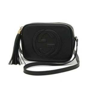Gucci Leather Interlocking GG Black Soho Bag Shoulder